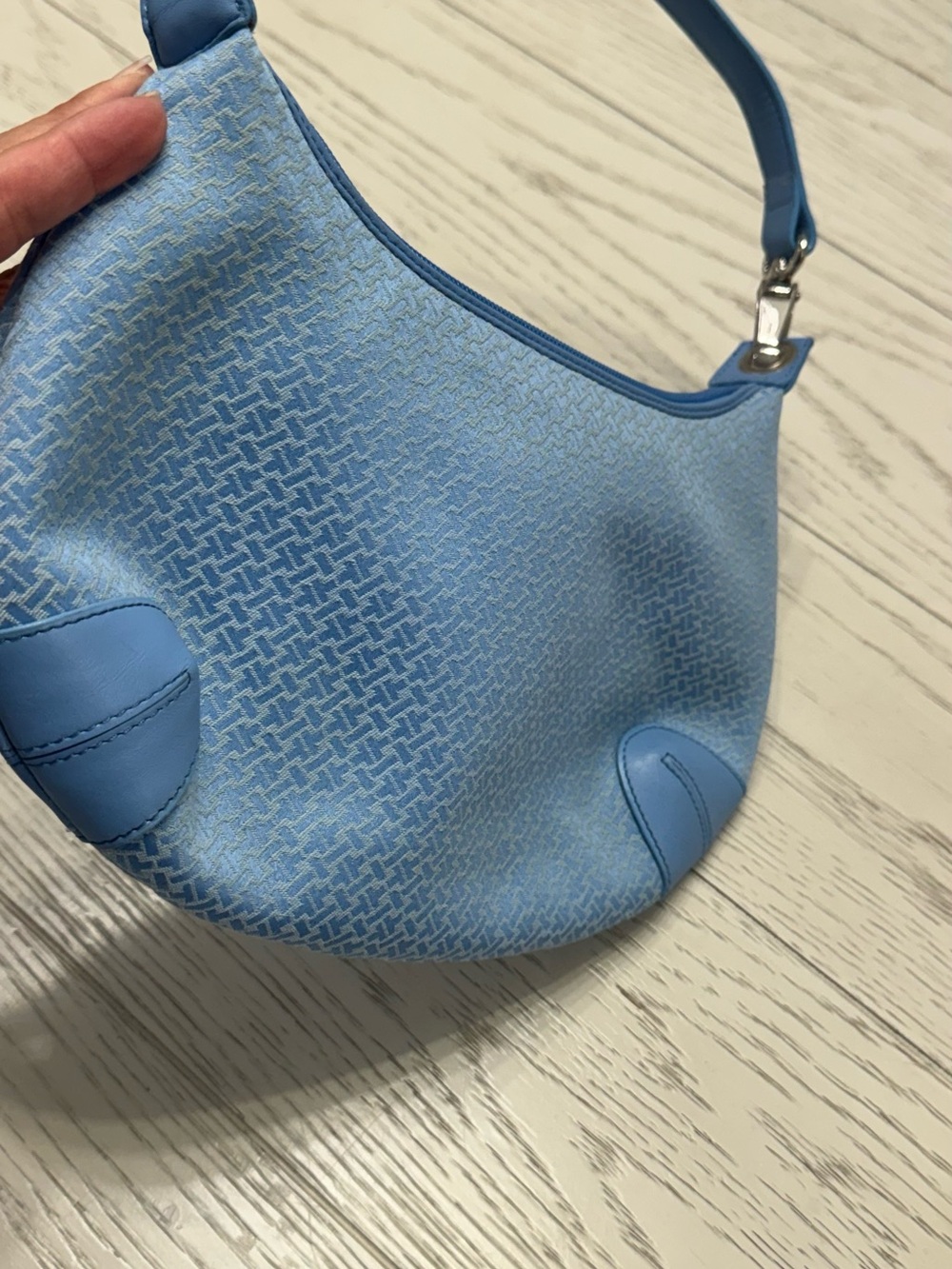 Talbots Light Blue Hobo Shoulder Bag - Picture 5 of 9